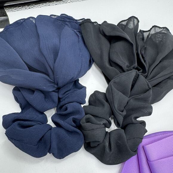Lot 16 pc VTG 80s 90s Oversized Hair Bow Ruffle Barrette Clip Chiffon Scrunchies main image 5